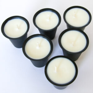 Sugar Mold 3" Candle Cup (Black and Gold)