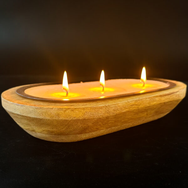 BEST SELLER - Mango Wood 10" Bowl with Black Metal Insert - Image 5