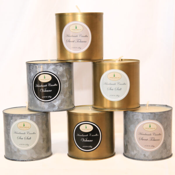 Tin Cup Candles (Gold & Silver)