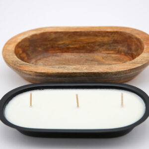 9" Black Metal Insert for Mango Wood Bowl (Refills)