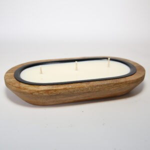 BEST SELLER - Mango Wood 10" Bowl with Black Metal Insert