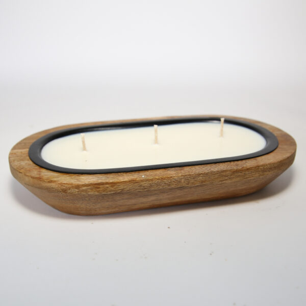 BEST SELLER - Mango Wood 10" Bowl with Black Metal Insert