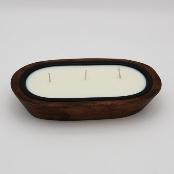 BEST SELLER - Mango Wood 10" Bowl with Black Metal Insert - Image 2