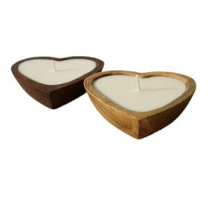 Sweet Heart Candle | Mango Wood