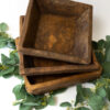 Square Wooden Bowl (min of 8)