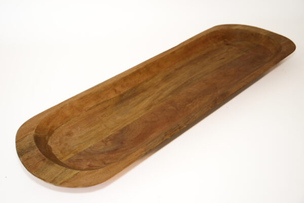 Food Safe Large Carved Bowl (Walnut and Natural) - Image 3