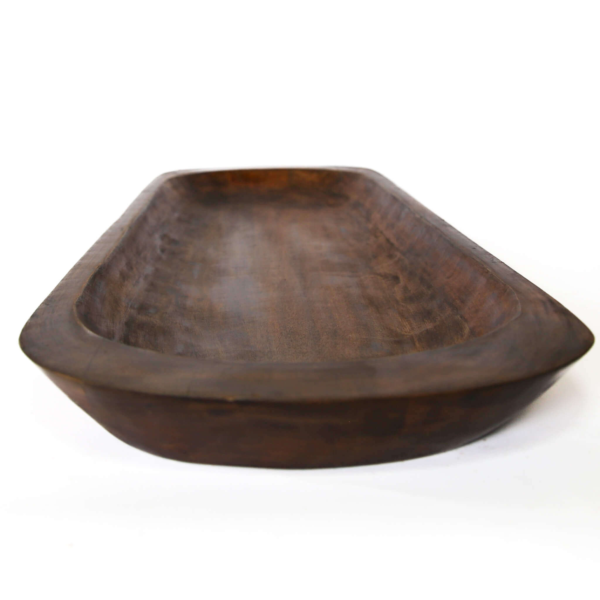 38" Large Carved Mango Wood Bowl - Image 4