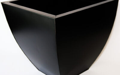 Azar Pot – Zinc Black Tapered Square (18x18x18)
