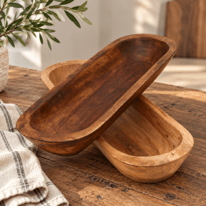 Food Safe Mango Wood 20" Small Bread Dish