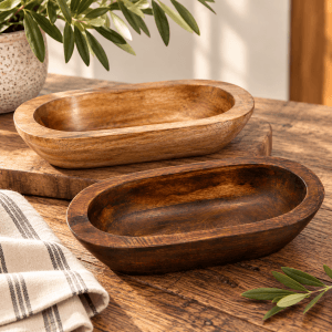 Petite Mango Wood Food-Safe Bowl – 10"