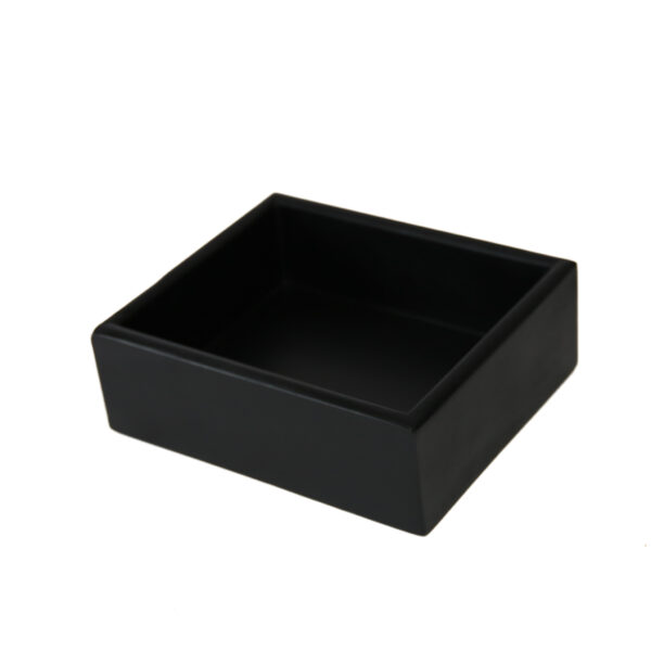 Black Mango Wood Rectangular Pots (9" and 7") - Image 2