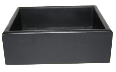 Black Mango Wood Rectangular Pots (9″ and 7″)