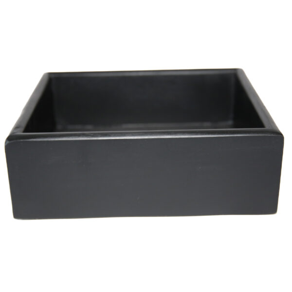 Black Mango Wood Rectangular Pots (9" and 7")