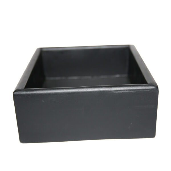Black Mango Wood Rectangular Pots (9" and 7") - Image 3