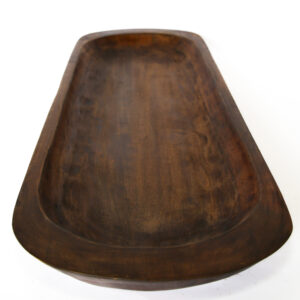 Food Safe Large Carved Bowl (Walnut and Natural)