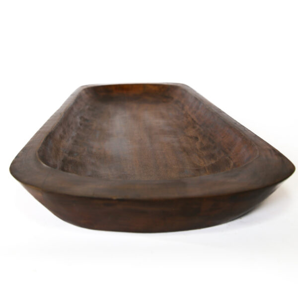 Food Safe Large Carved Bowl (Walnut and Natural) - Image 6