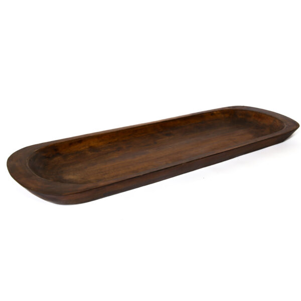 Food Safe Large Carved Bowl (Walnut and Natural) - Image 5