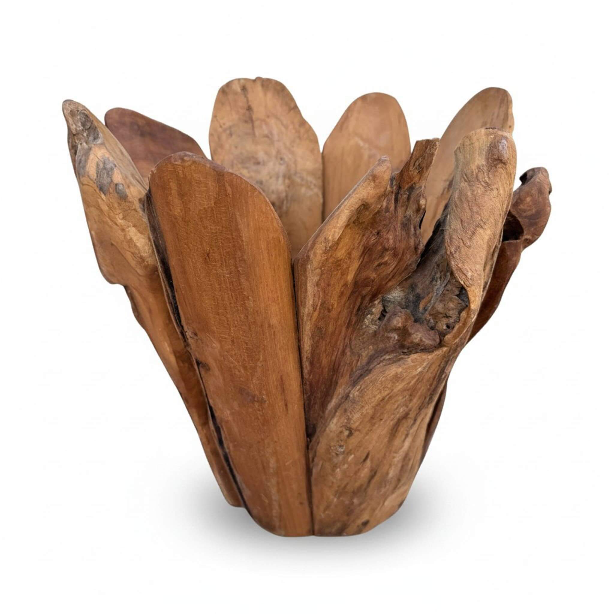 14″ Tulip Teak Wood Planter
