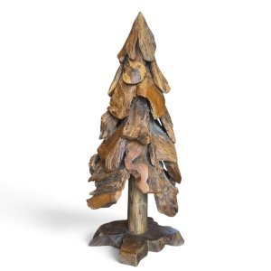 40" Teak Wood Sculptural Tree