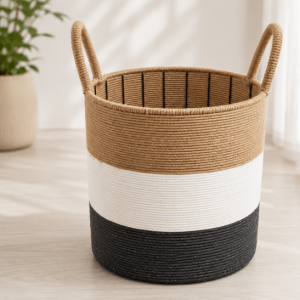 Coastal Stripe Basket Set of 3