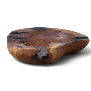 Chunky Teak Root Wood Bowl - 16-17"