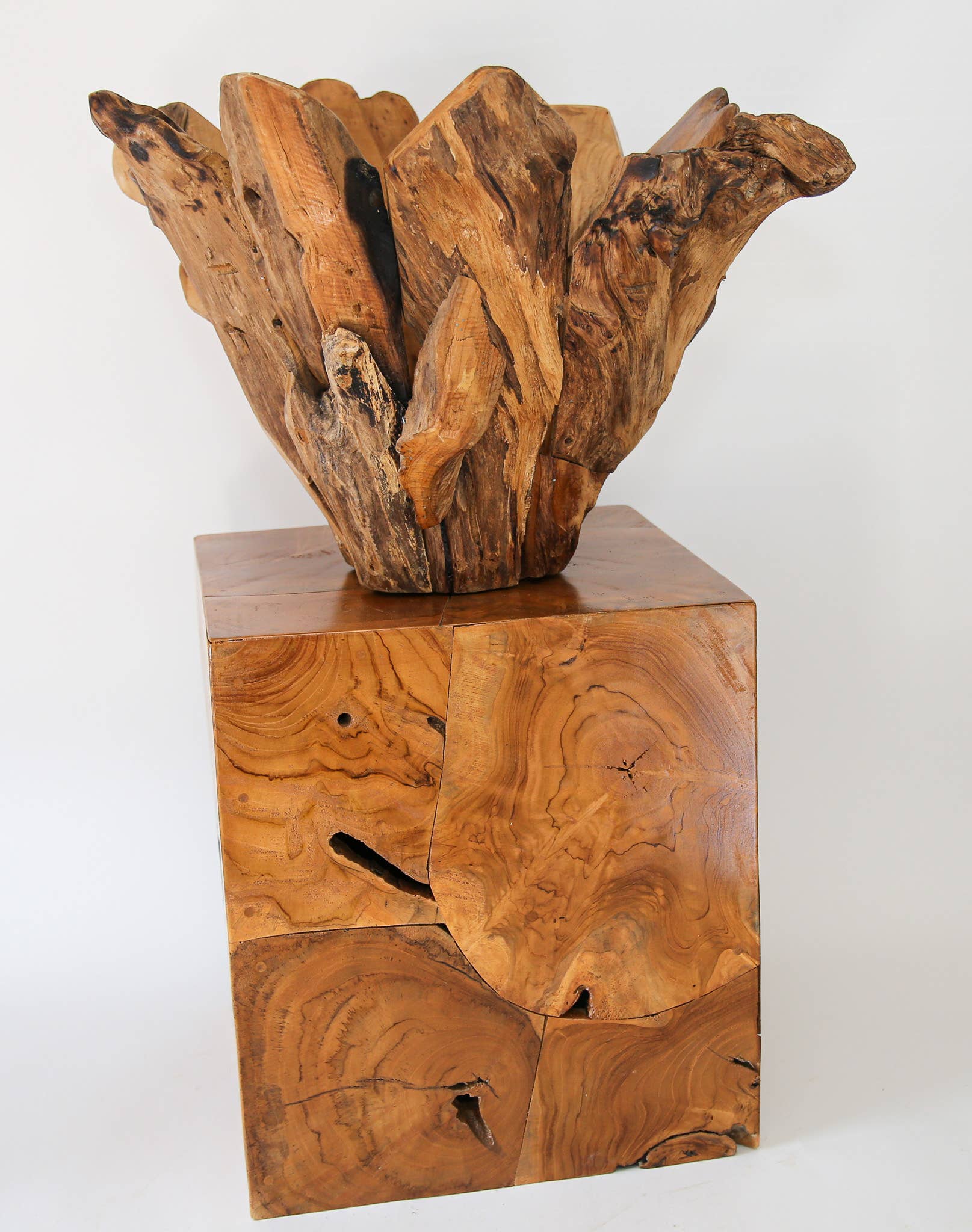 Teak Cube - Accent or Side Table - Image 5