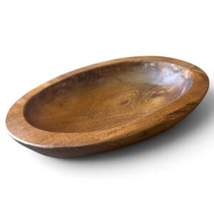 Petite Teak Wood Oval Bowl