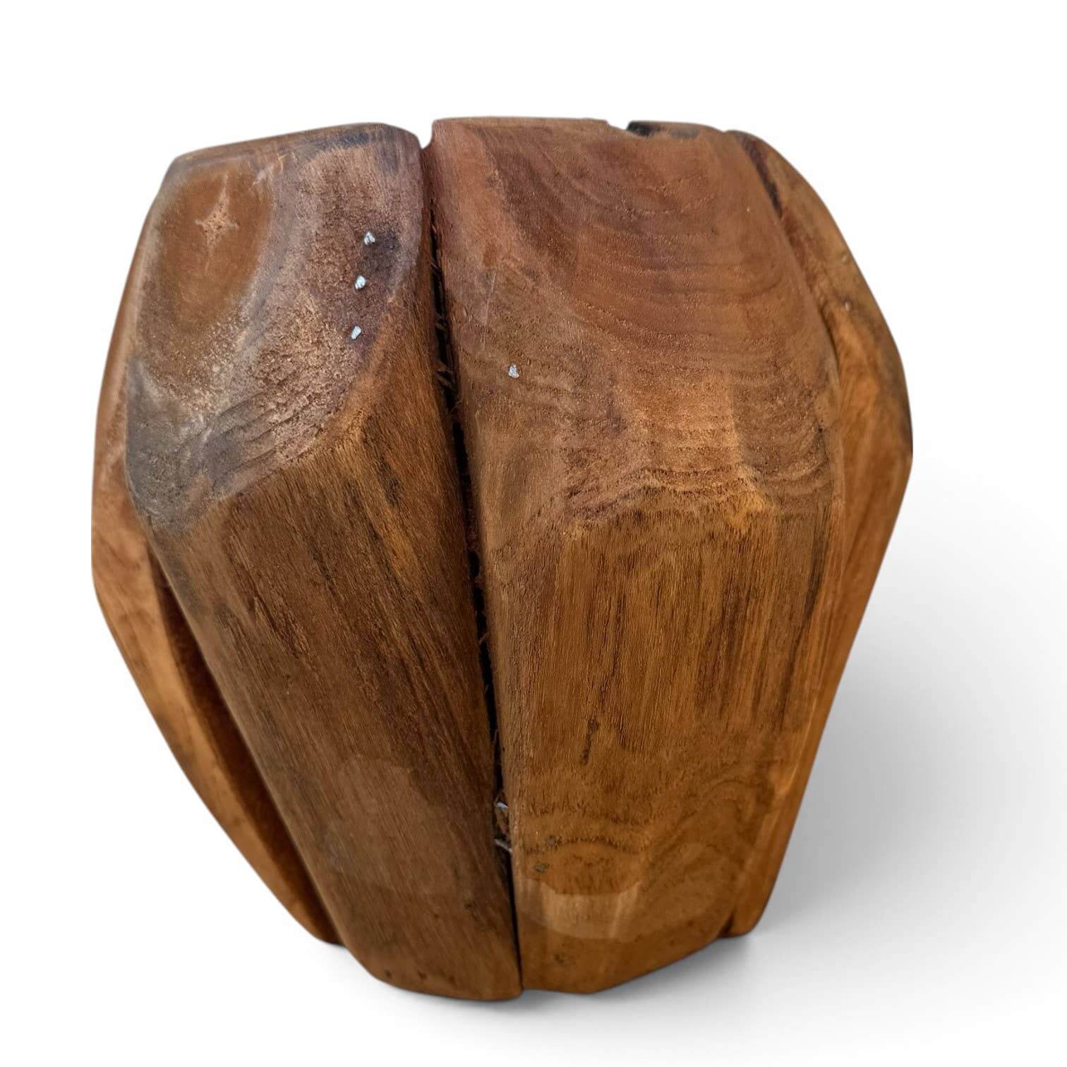 6" Lotus Teak Wood Planter - Image 3