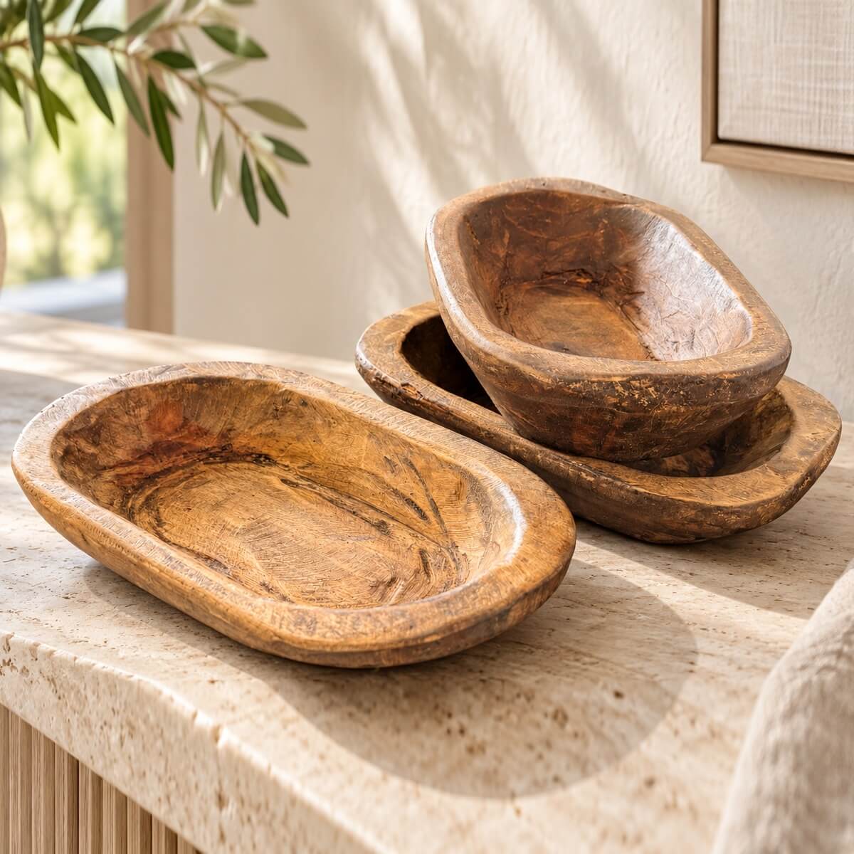 Carved Wooden Bowls