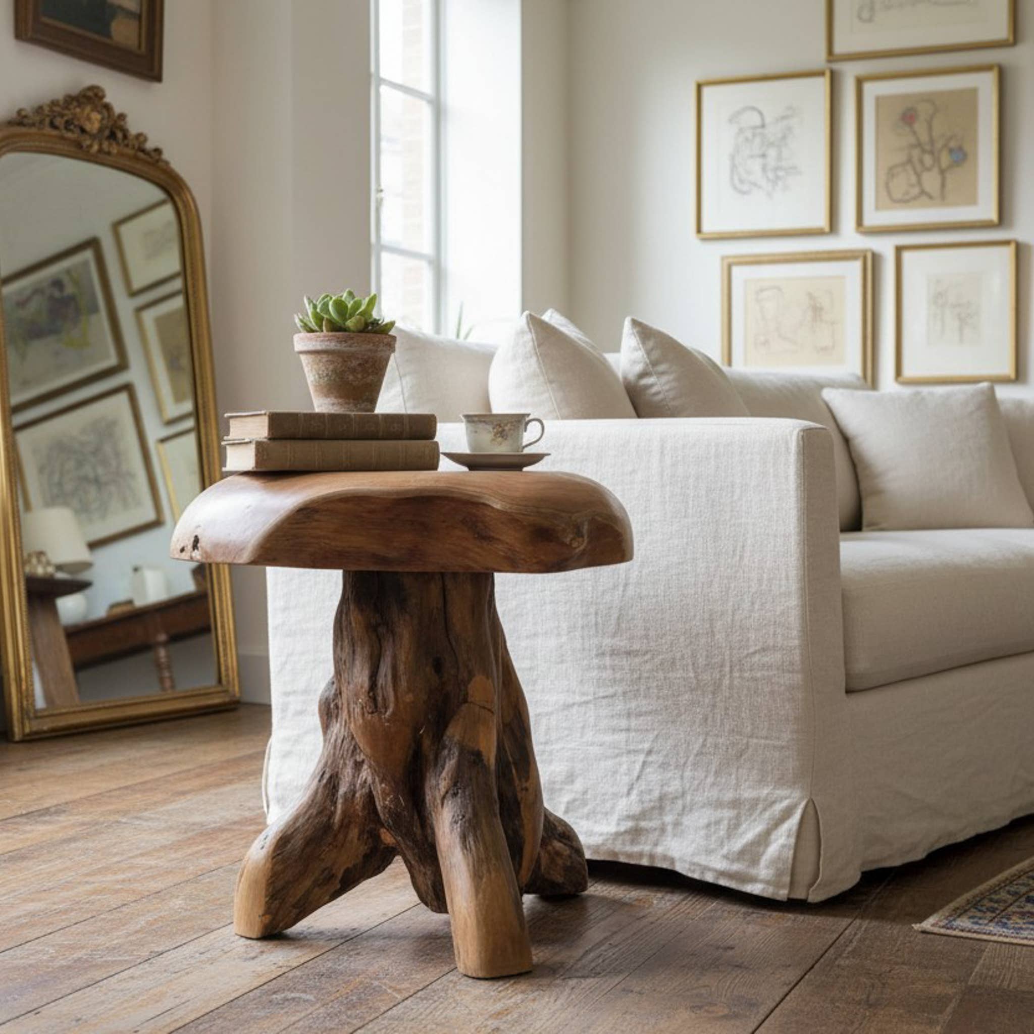 Teak Mushroom Stool - Image 2