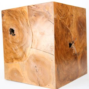 Teak Cube - Accent or Side Table