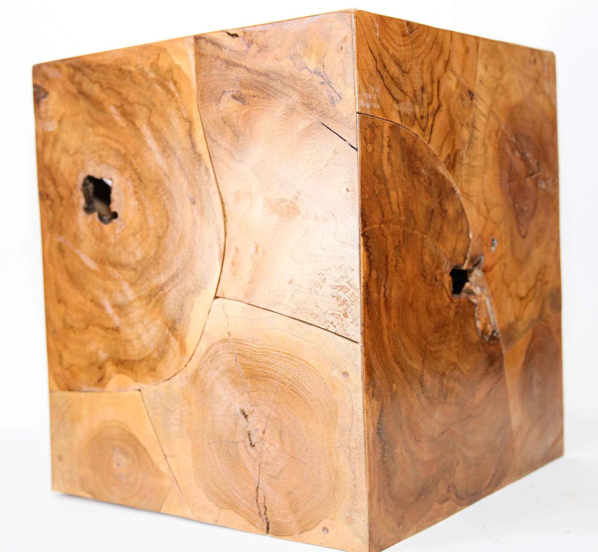 Teak Cube - Accent or Side Table