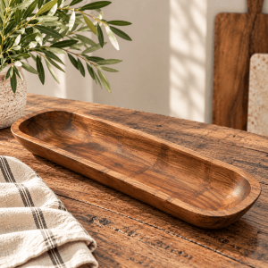 Mango Wood Food-Safe Bread Bowl – 20" DG